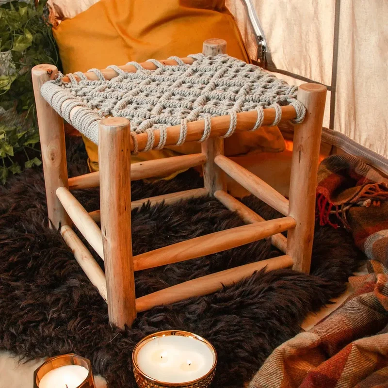 Macrame Camping Stool