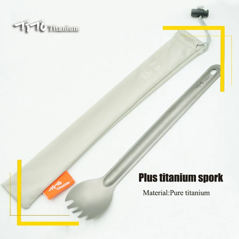 Titanium Long Handle Spork