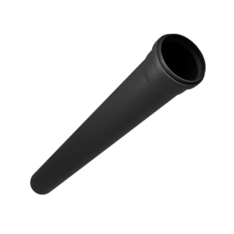 Flue pipe 110mm PP L= 1066mm w/ socket black