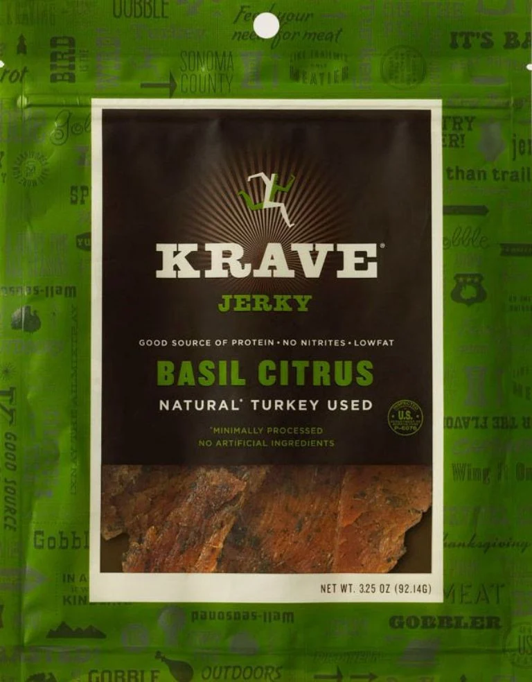 Basil Citrus Gourmet Turkey Jerky