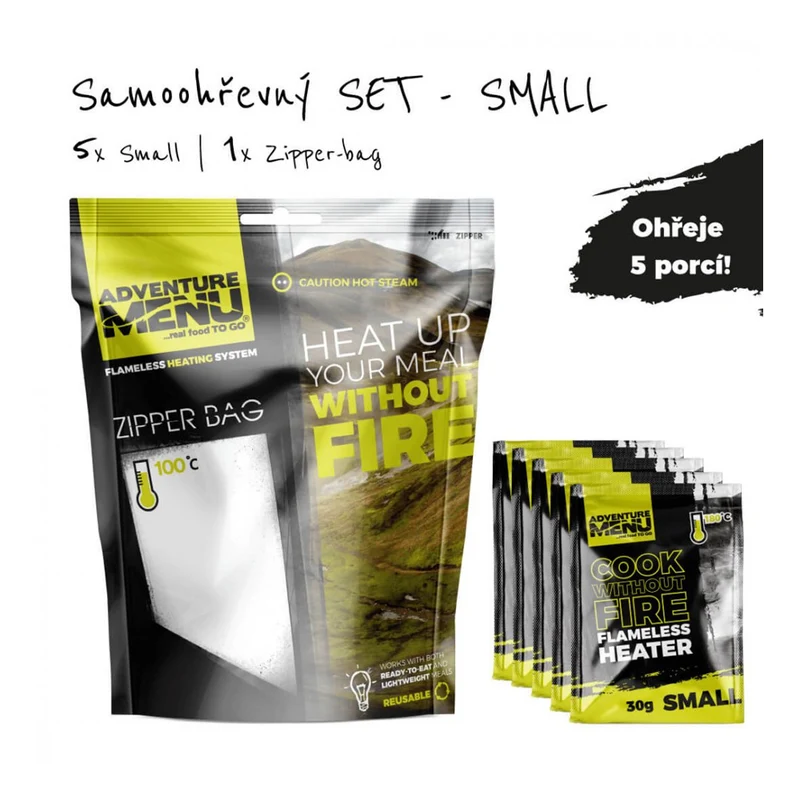 Adventure Menu Zipper Bag & 5st 30g Heaters