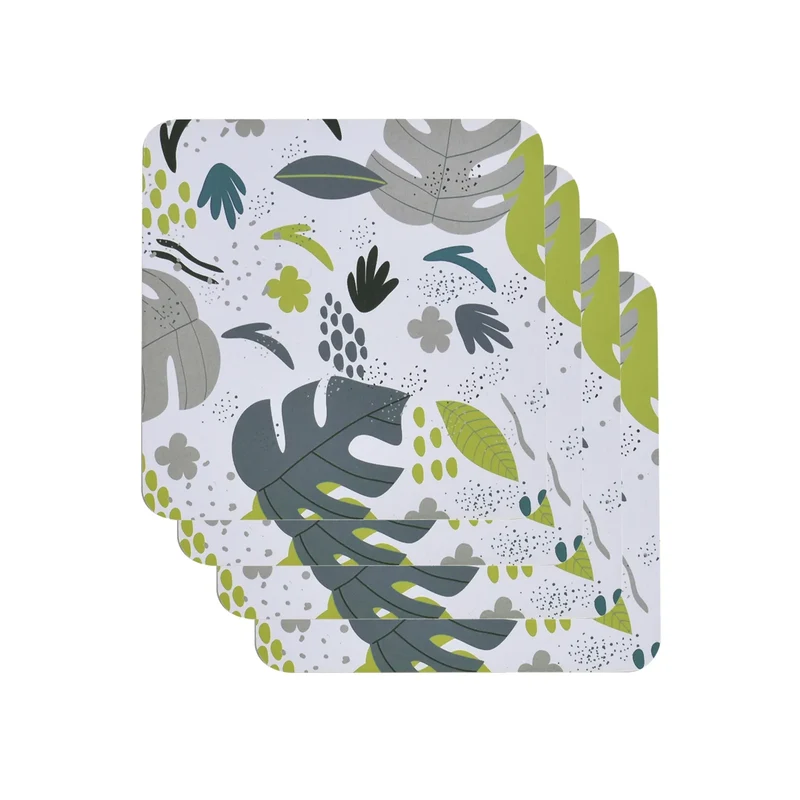 4pc Clevinger MDF Coasters Monstera