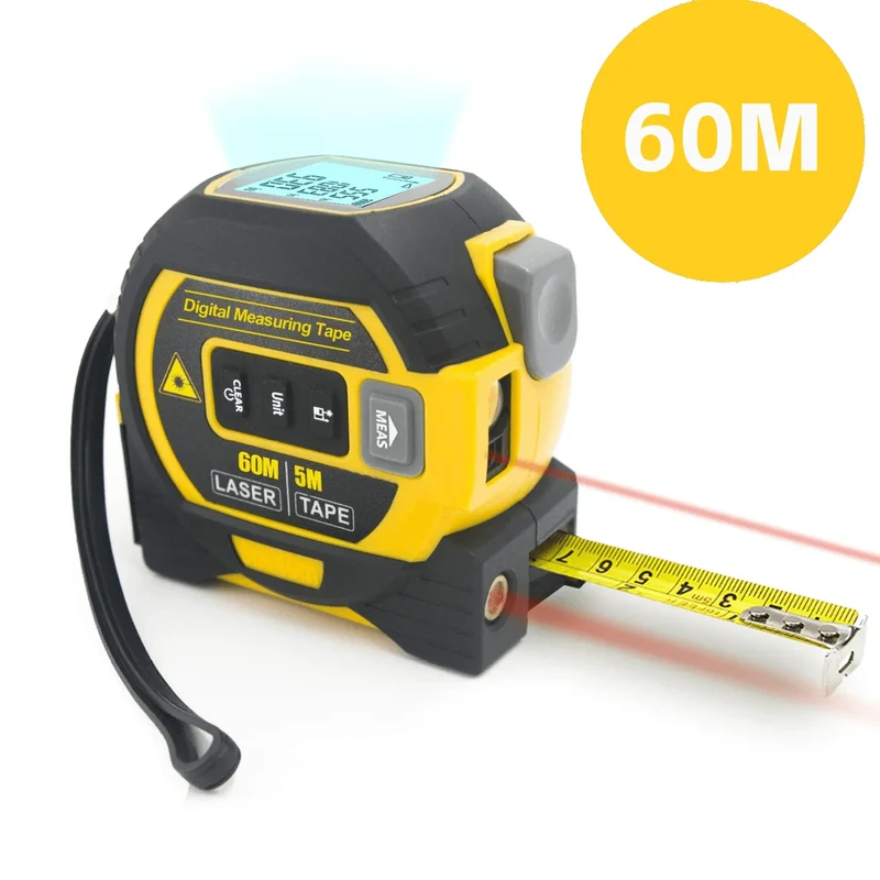 Yellow 60m Laser Measure