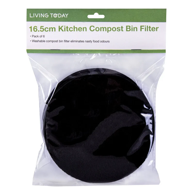 6pc Livingtoday Kitchen Compost Bin Filter 16.5cm