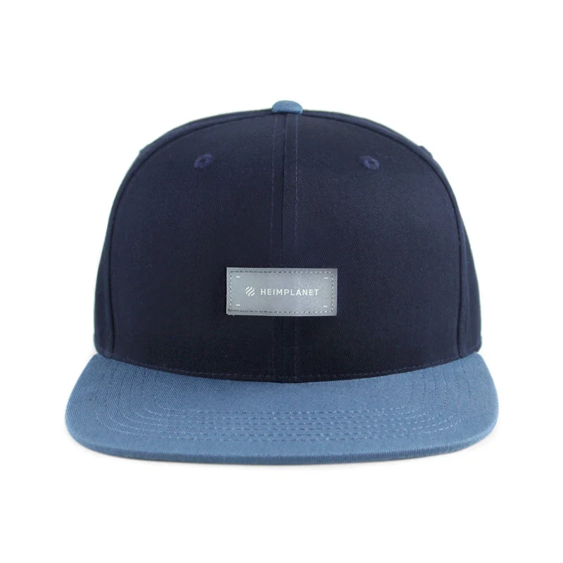 Reflective snapback; navy