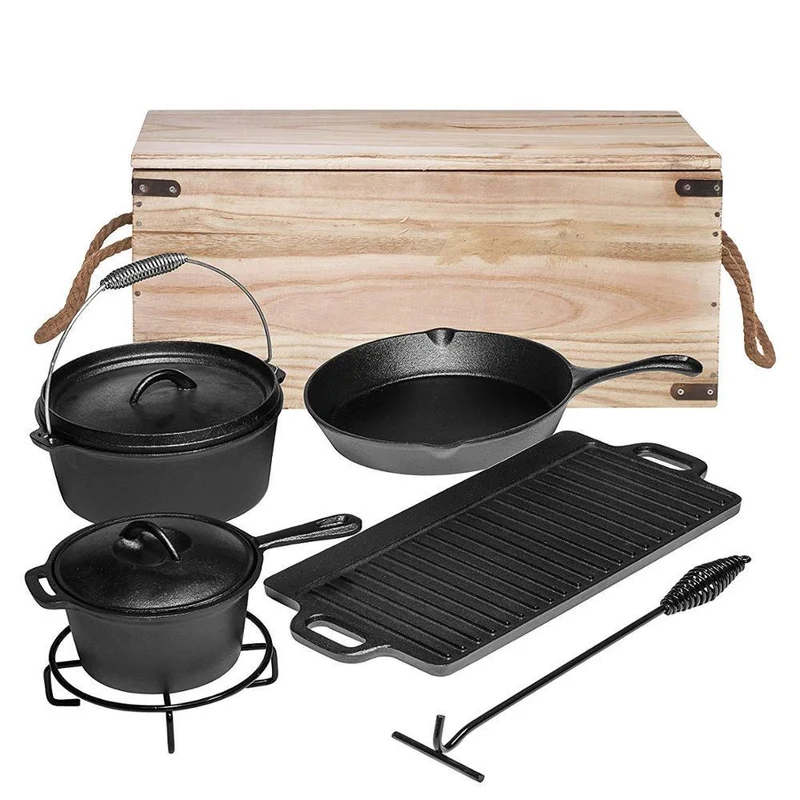 99. Gjutjärnsset för grillen