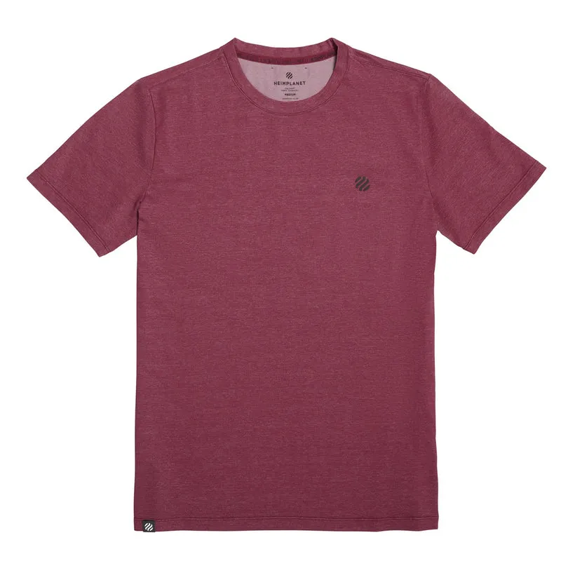 COOLEVER T-shirt with reflective logo; eggplant