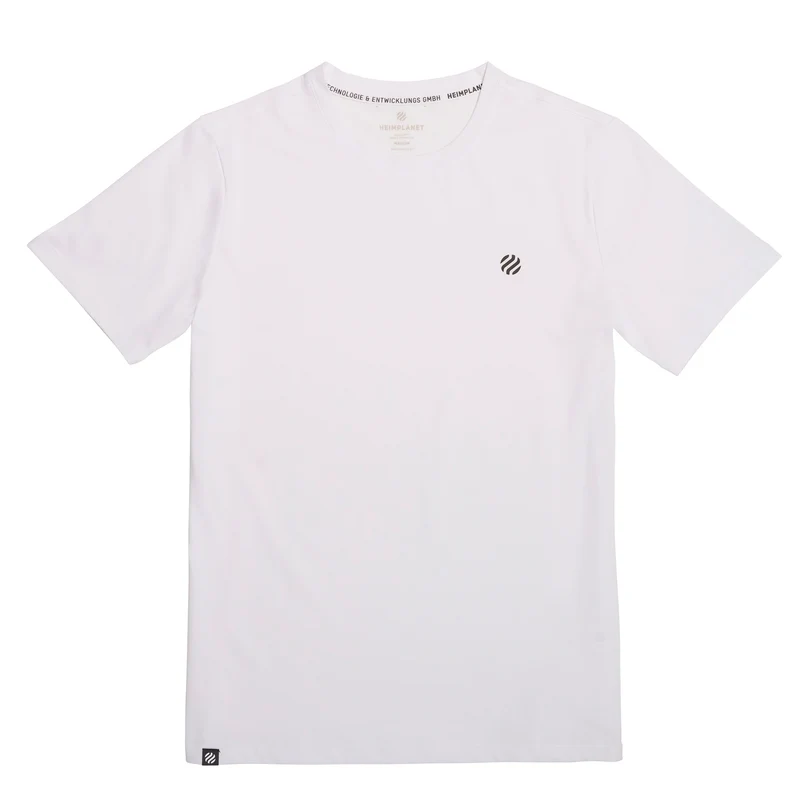 COOLEVER T-Shirt with Reflective Logo; White