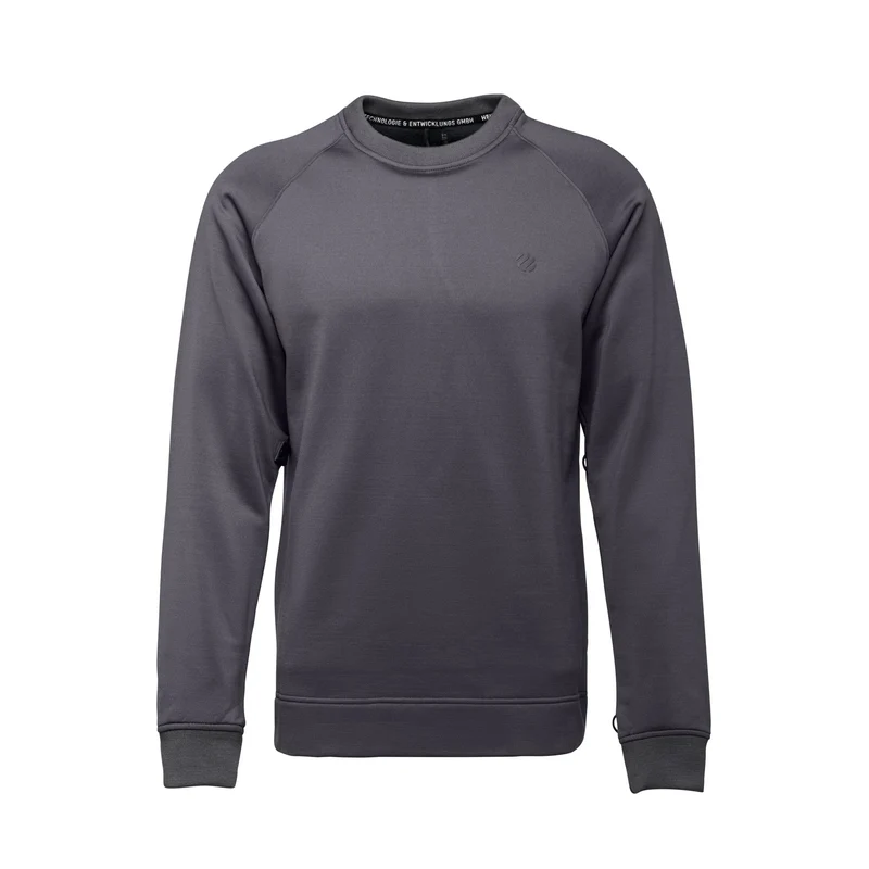 Merino Blend Crewneck; Black