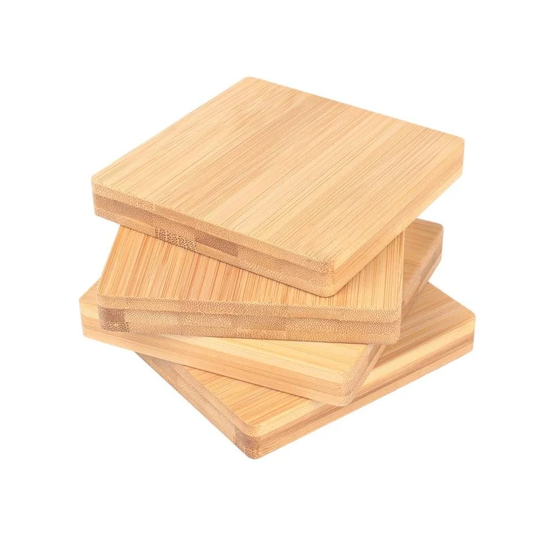 4pc Bamboo Unique Drink Coasters