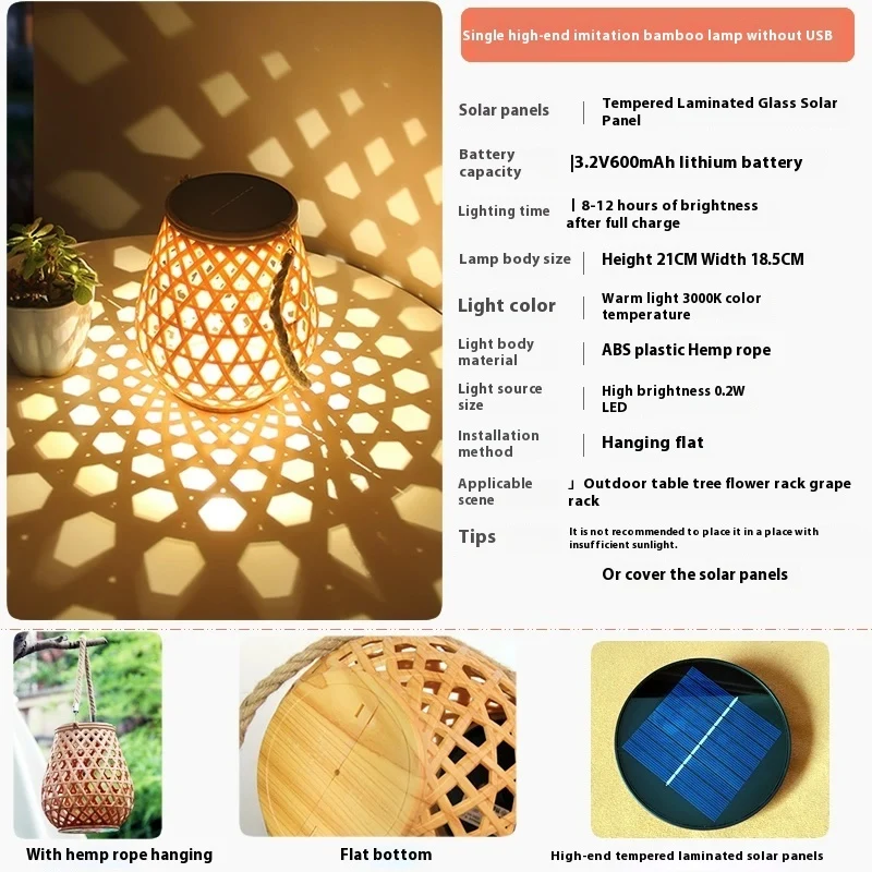 7. Solcells lampa LED