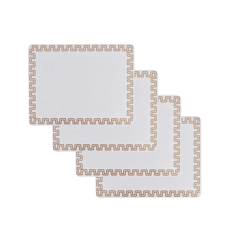 4pc Clevinger MD Placemats Gold Border