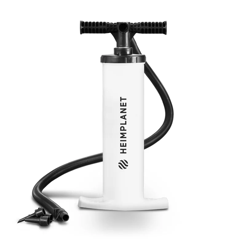 Floor Pump (Double-Action); White