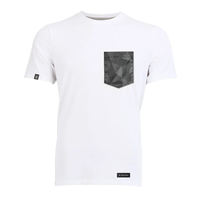 COOLEVER T-shirt, black Cairo Camo Pocket; white