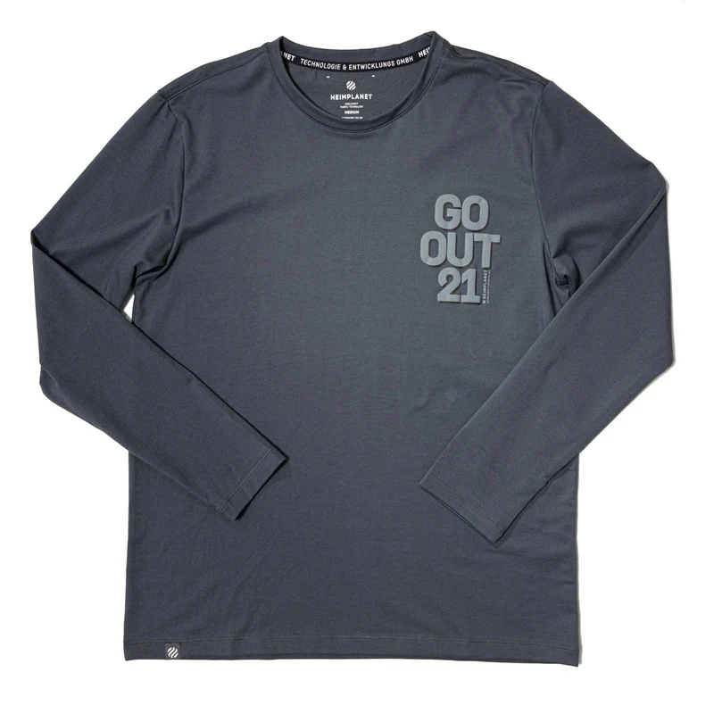 COOLEVER Go Out 21 Long-Sleeve Shirt, Dark Gray