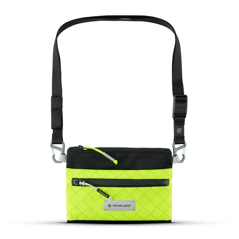 CARRY ESSENTIALS Neck Pouch (A6); Lemon Lime
