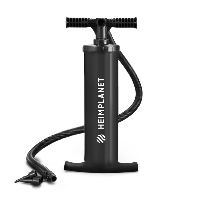 Floor Pump; (Double-Action) Black