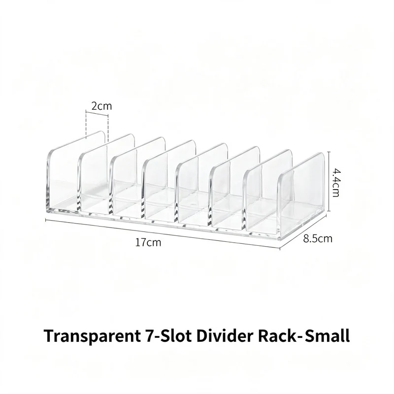 Small Clear Acrylic 7-Grid Eyeshadow Organiser