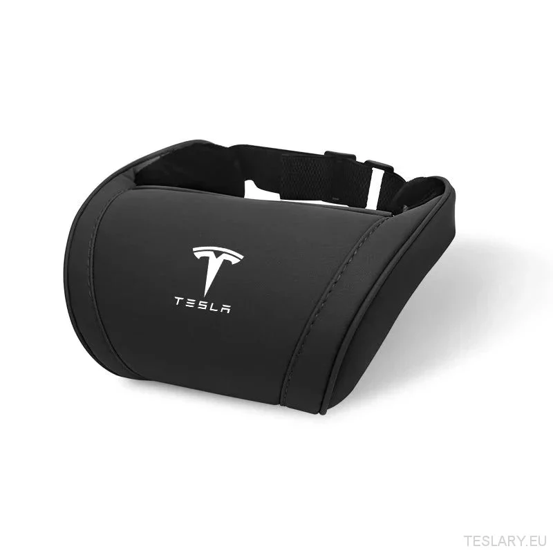 Tesla Nackstödskudde med Logotyp