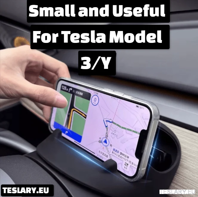 Rattförvaring fram + Telefonhållare för Tesla Model 3 / Y