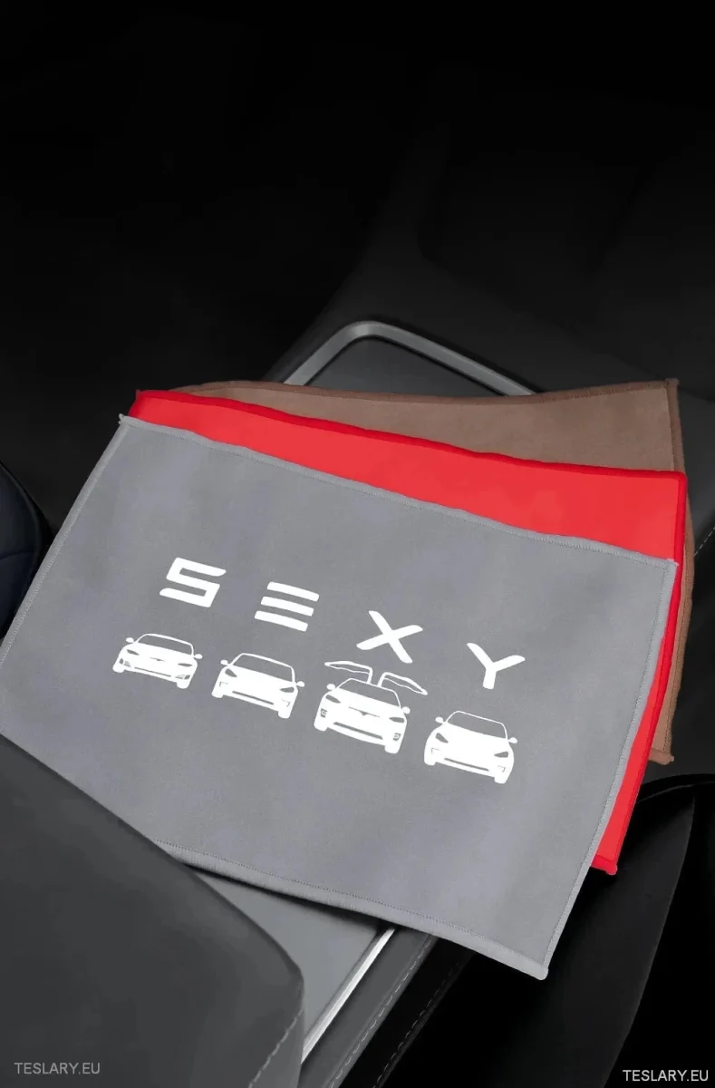 Mikrofiberduk för Tesla med S 3 XY-logotyp