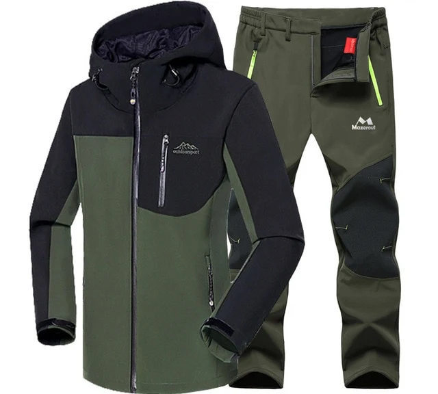 Men's Winter Waterproof Fleece Jackets and Pants