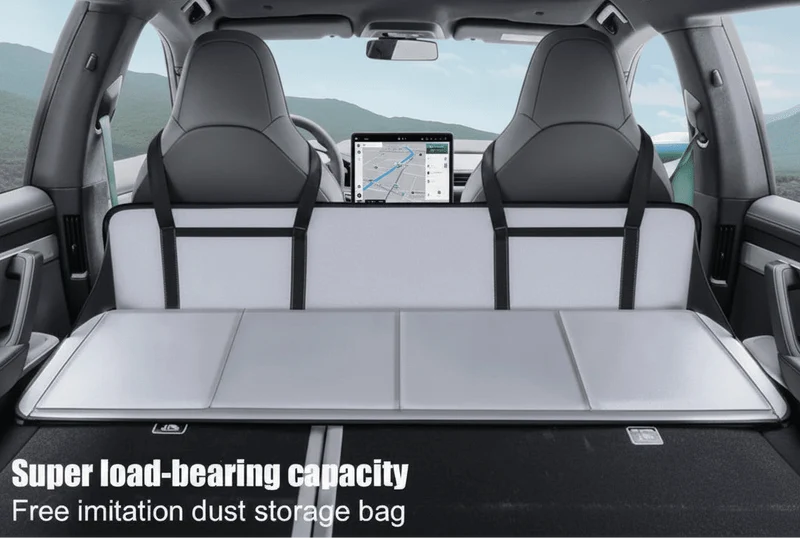 Premium SUV-förlängning av huvudgaveln i baksätet för ultimat sovkomfort i bilen för camping, för din Tesla Model Y