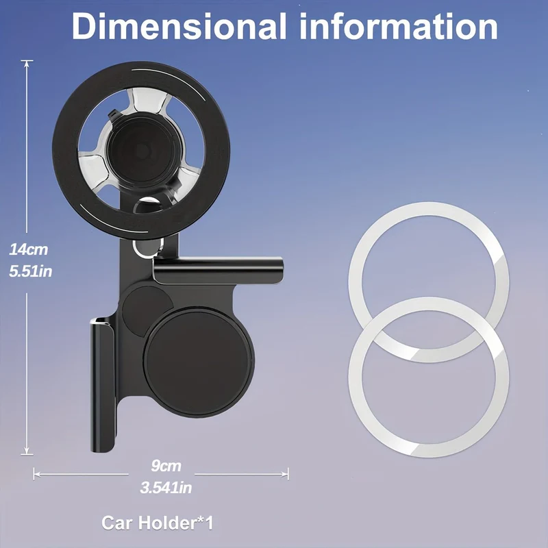 Tesla Model 3/Y magnetisk bilhållare med justering i flera vinklar, starkt magnetiskt grepp och enknappsfunktion - Robust instrumentbrädefäste och mer