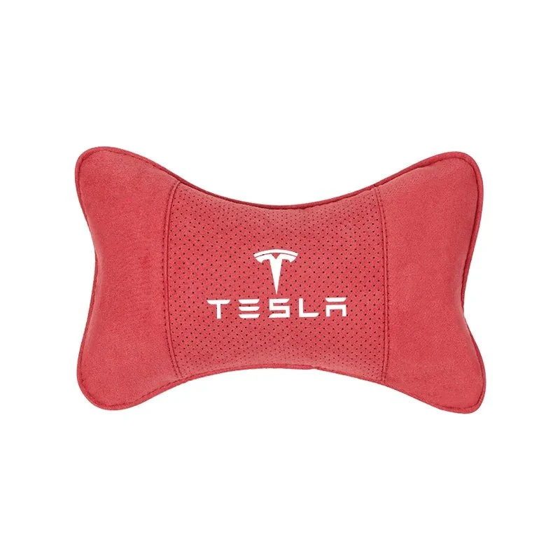 Mocka huvud- och nackstödskudde med logotyp för Tesla Model 3 YSX