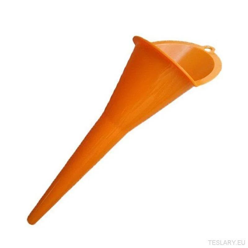 TESLA & Andra Elbilar Lång Muns Trattpåfyllningsverktyg Plast Stänkskyddande Elbilstillbehör 1st Orange