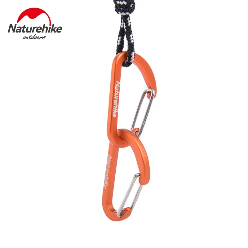 Naturehike 16 Pcs Aluminum Carabiners Screw Lock Hook Clip Key Organizer Travel Camping Hiking Equipment Outdoor Multi Tool