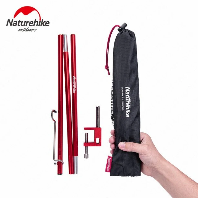 Naturehike Camping Equipment Light Pole 0.23kg Portable Aluminum Alloy Folding Small Lamp Pole Travel Camping Hiking Equipment