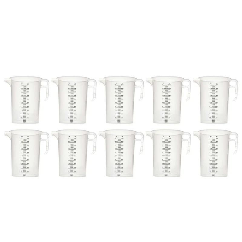 10x 5L Measuring Jug Clear Plastic Propylene Food Grade BPA 5 Pro-Jug