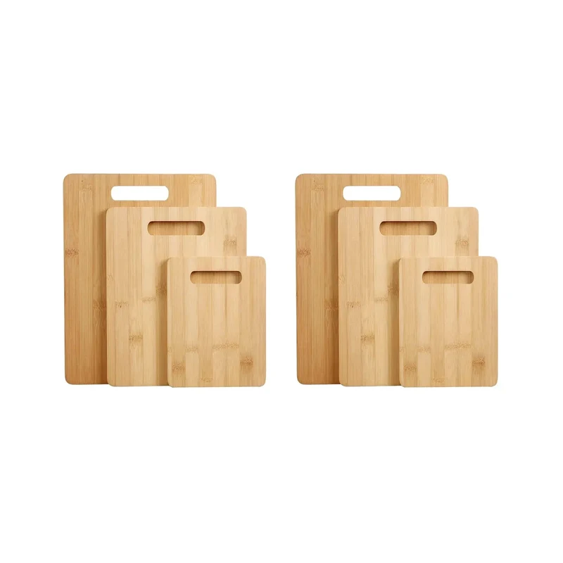 6pc Bamboo Cheese Cutting & Serving Board Set