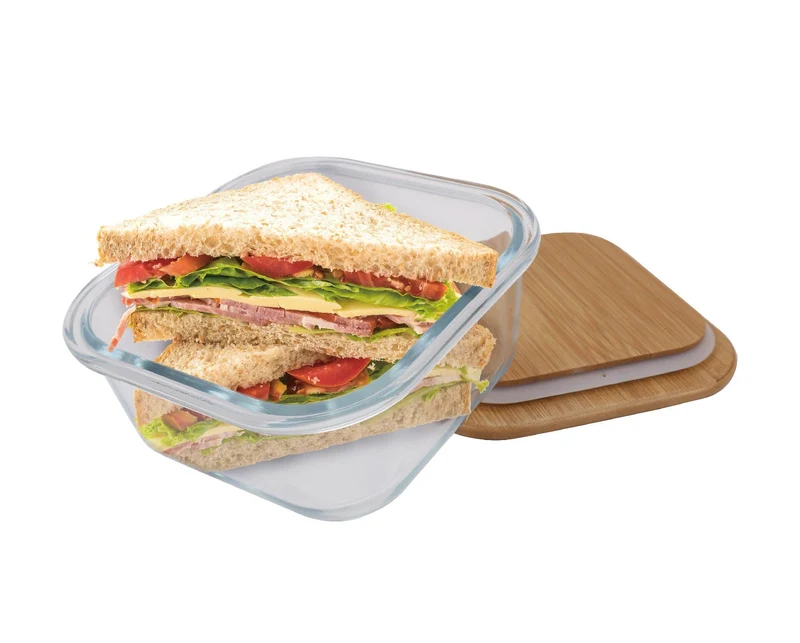 Clear Medium Bamboo Food Container