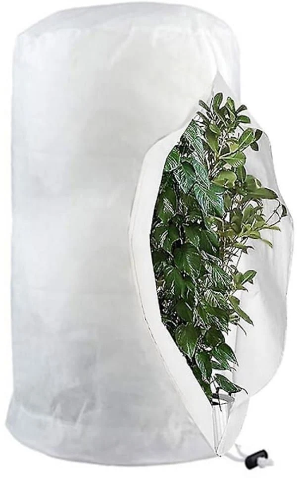 120×180cm White Reusable Plant Frost Protection Bag with Drawstring