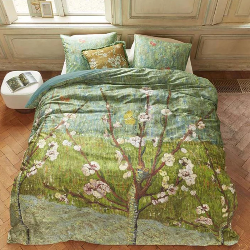 Bedding House Van Gogh Peach Trees Quilt Cover King