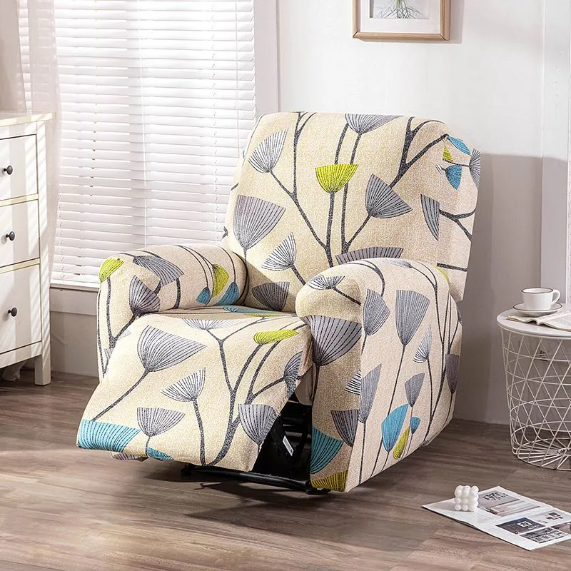 Yellow Stretch Recliner Chair Cover Two-Seater