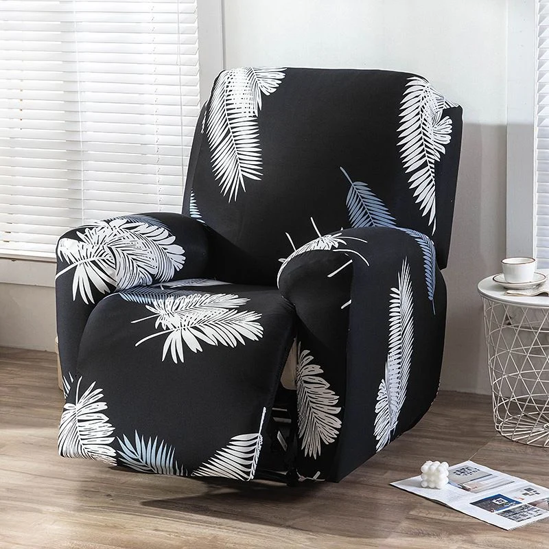Black Stretch Recliner Chair Cover Two-Seater