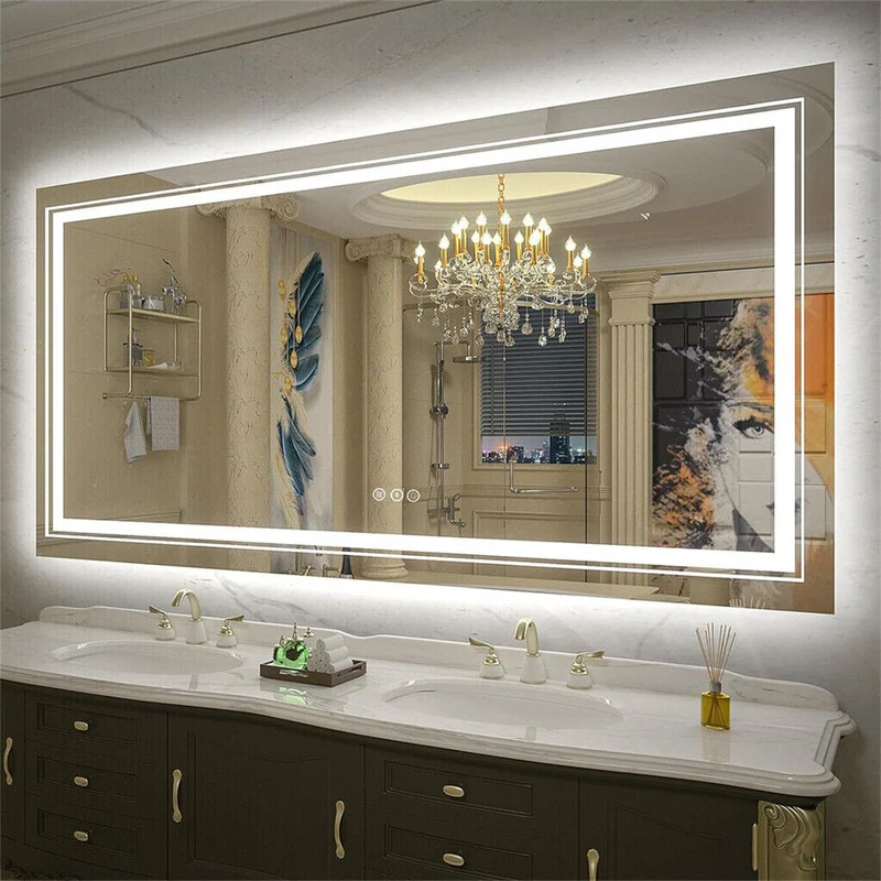 1400x700mm LED Bathroom Mirror Anti-fog Illuminated