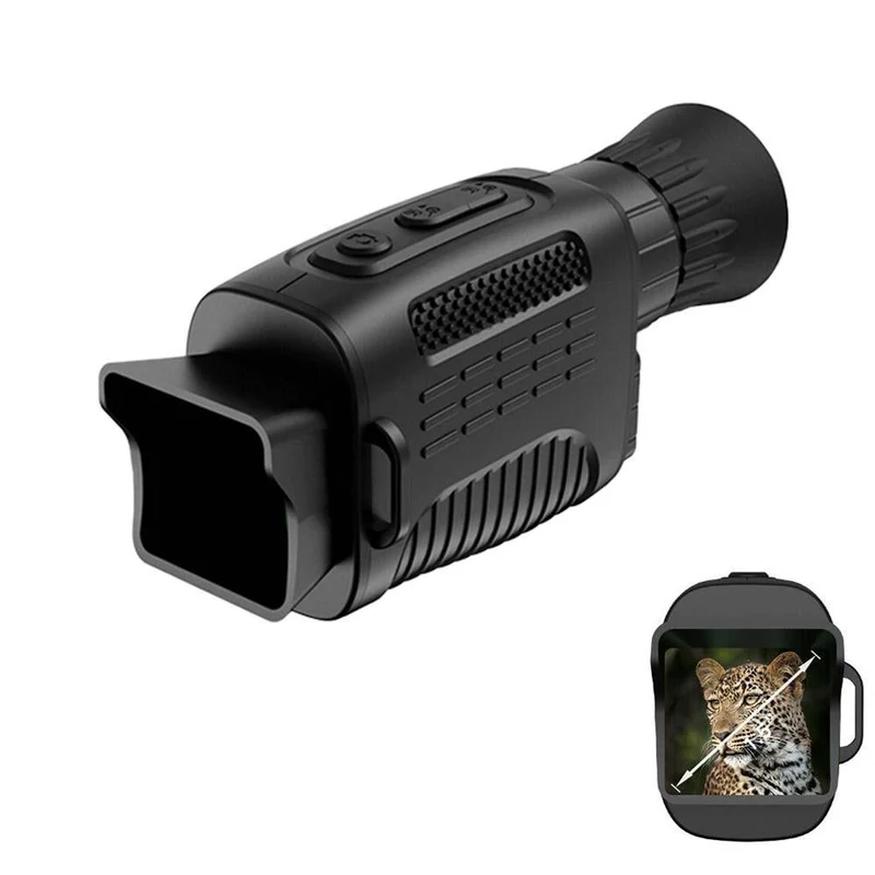 Night Vision Monocular Binoculars 4K IR Digital Telescope Black