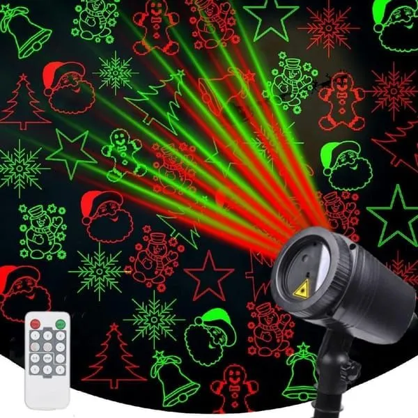 Red & Green Christmas Laser Projector Light