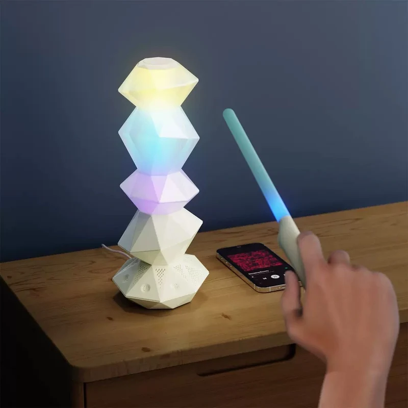 White Magic Crystal Sound Lamp with RGB Music Rhythm