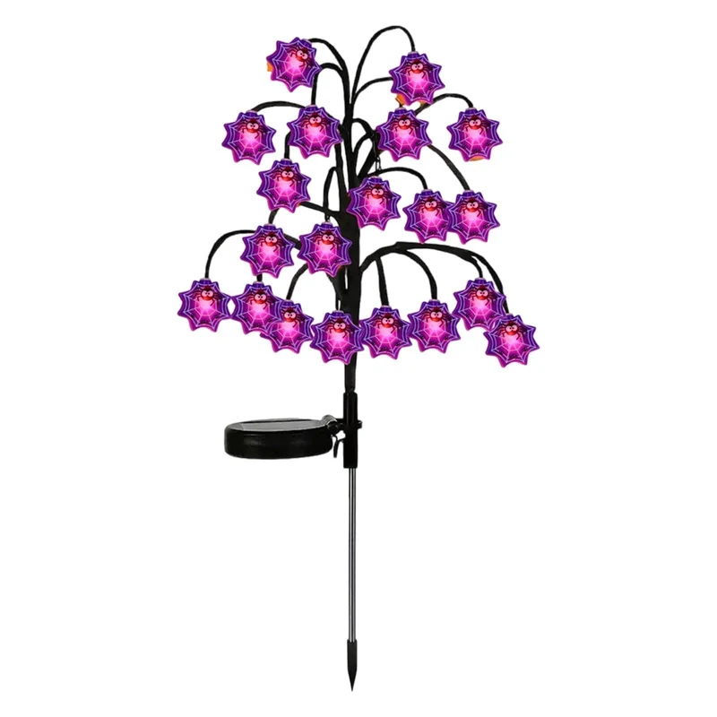 Spider Web, 3pc Solar Halloween Stake Lights