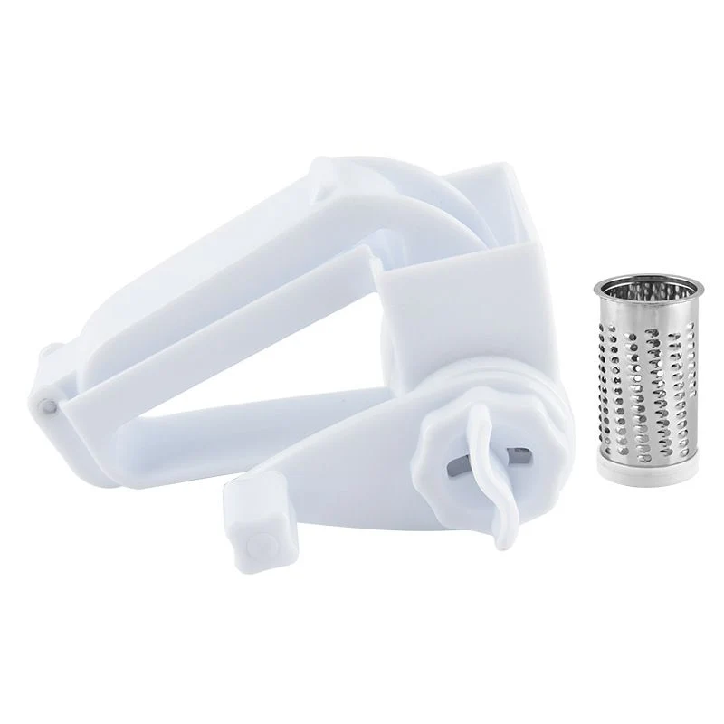 Rotary Cheese Grater with Stainless Steel Blade & Safe Top Pressing