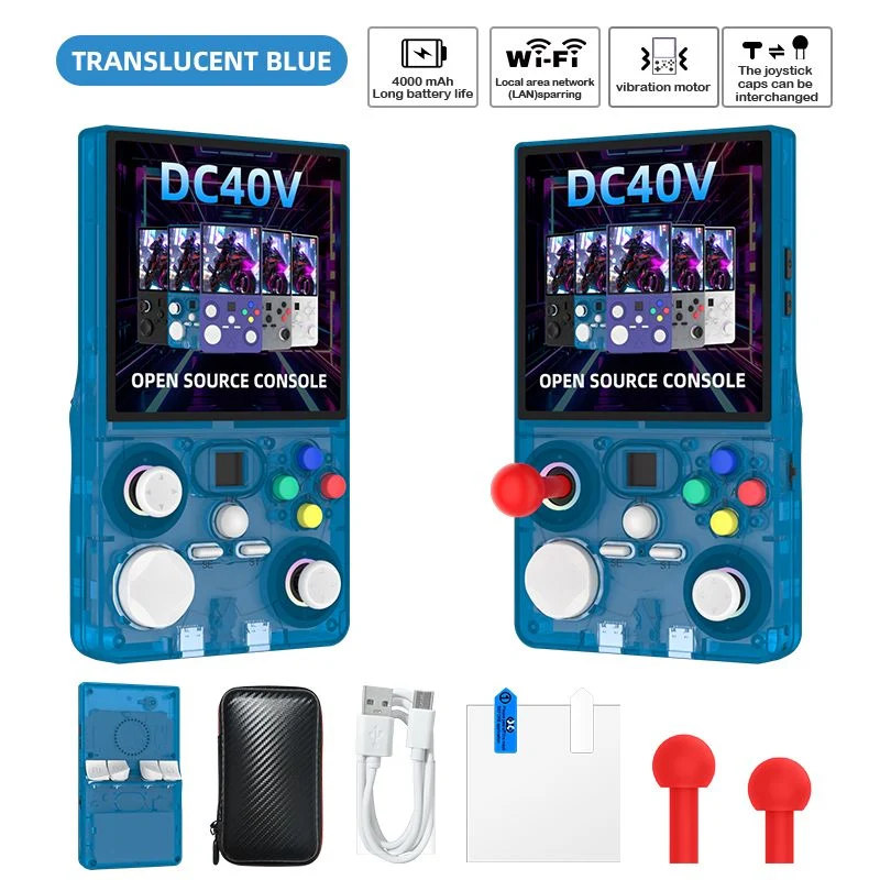 Translucent Blue DC40V Retro Handheld Game Console