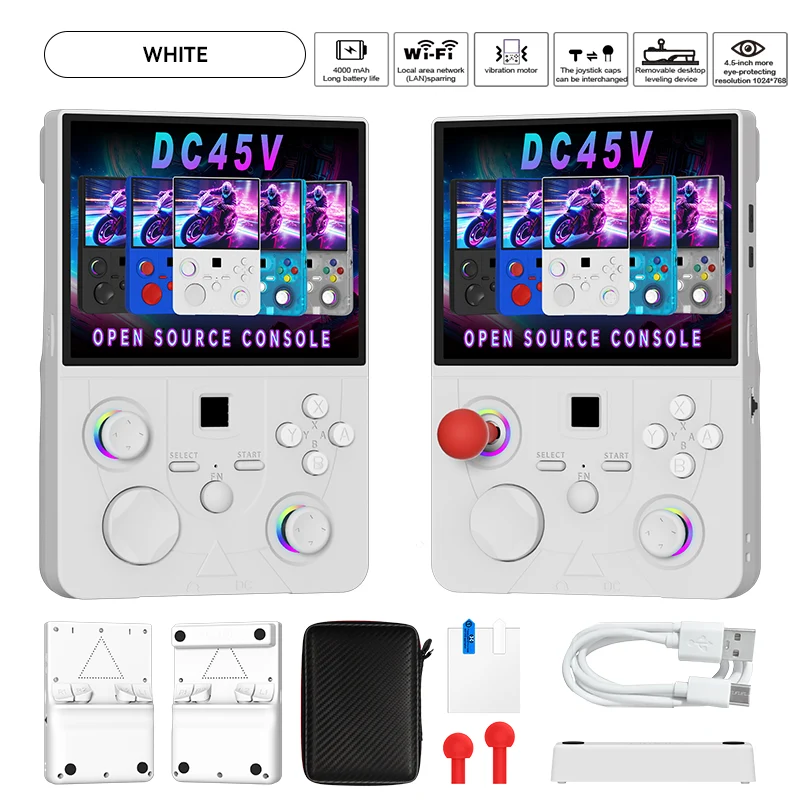 White DC45V Retro Handheld Game Console