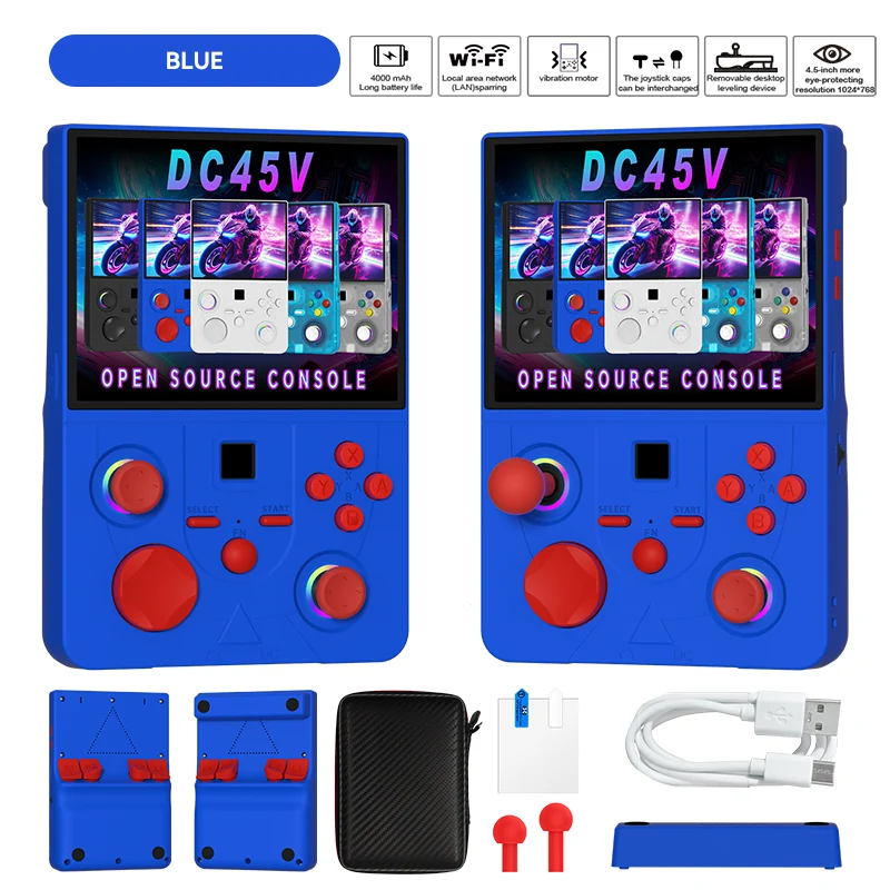 Blue DC45V Retro Handheld Game Console