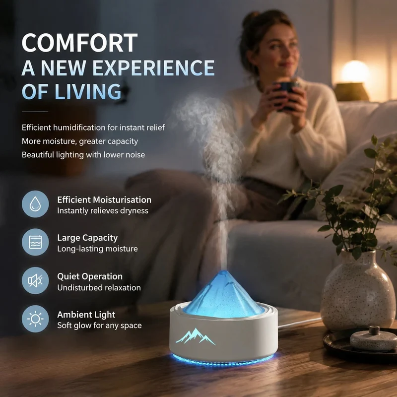 White Home Aroma Diffuser Humidifier with Night Light