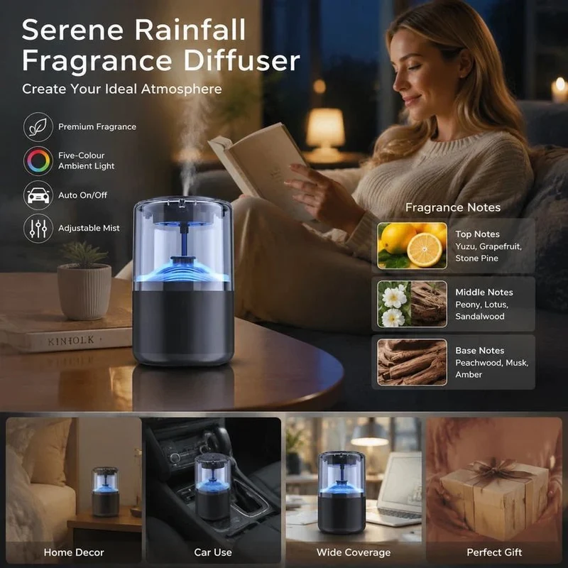 Auto Start-Stop Car Aroma Diffuser XM-ZS44 Christmas & Dad Gift